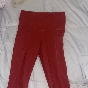 Athleta orange red leggings!Have had these forever and just don’t reach for them